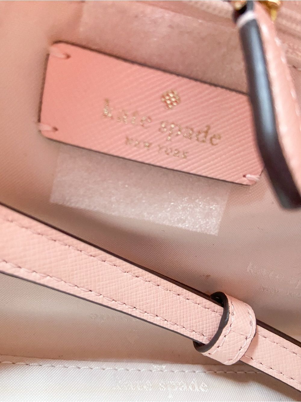Kate Spade New York Blush Pink Leather Satchel Crossbody Balletcore NWOT - Picture 11 of 15